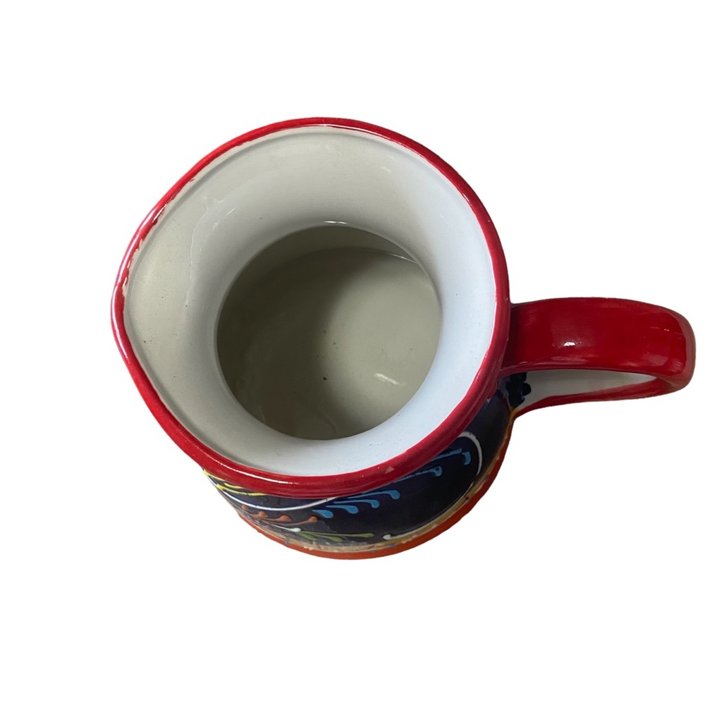 Handmade In Spain Colorful Ceramic Pitcher - Picture 3 of 6